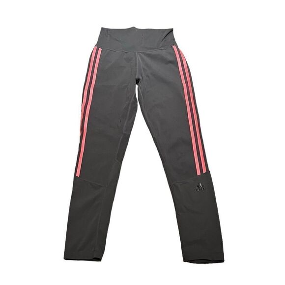 Adidas Women’s Standard19 Gray And Pink Athletic Leggings, Size S, EUC - Picture 1 of 7